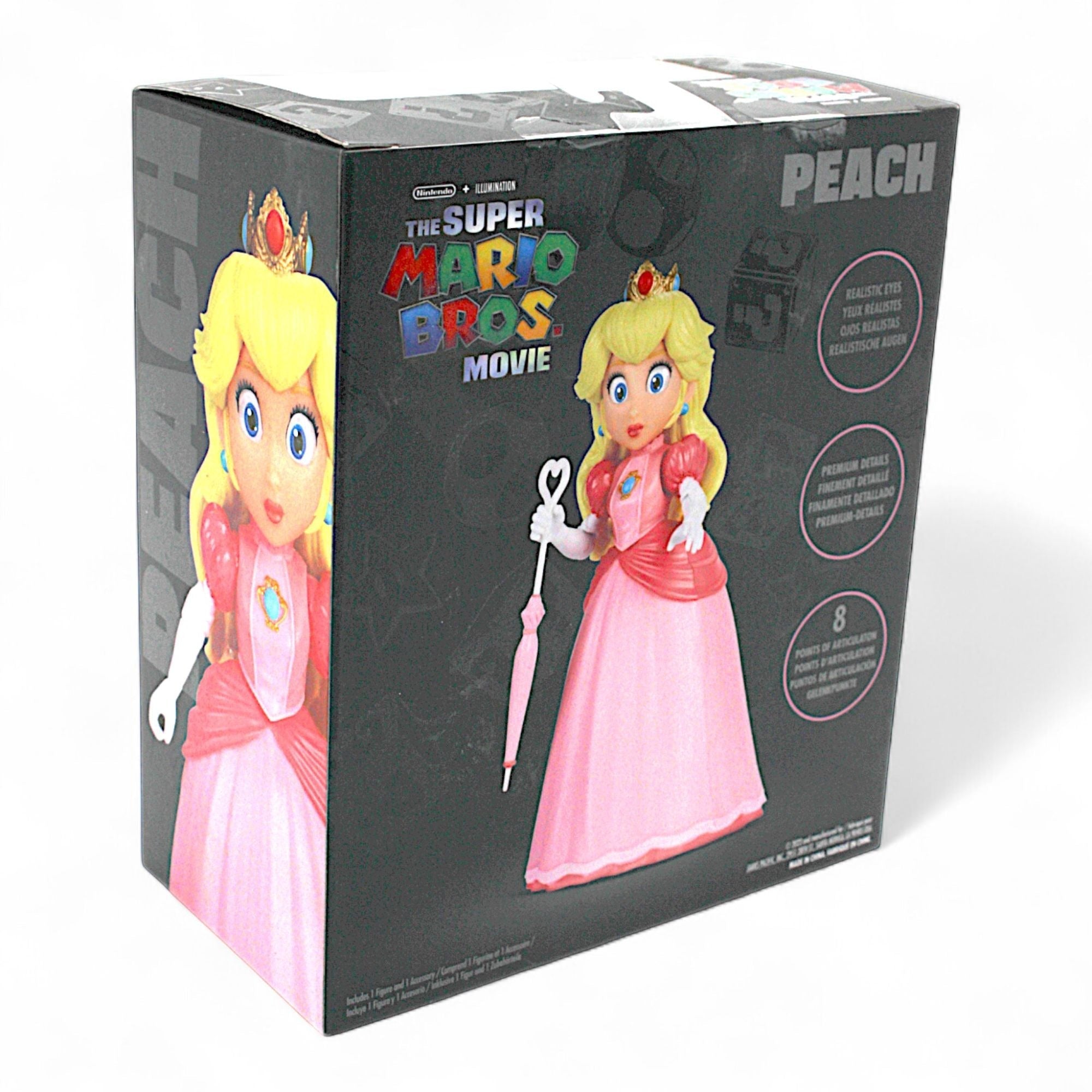 Super Mario Bros Princess Peach Action Figure - Movie Collectible - Flip Side CollectiblesVinyl FigureJakks Pacific
