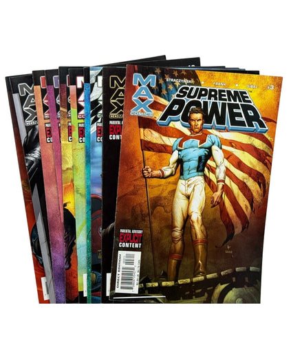 Supreme Power comic lot featuring 11 issues from the MAX series