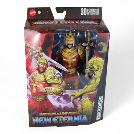 King Randor action figure in packaging with 30 points of articulation