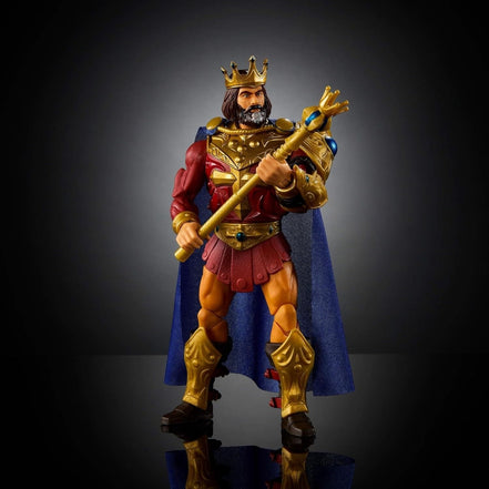 King Randor action figure standing with royal attire
