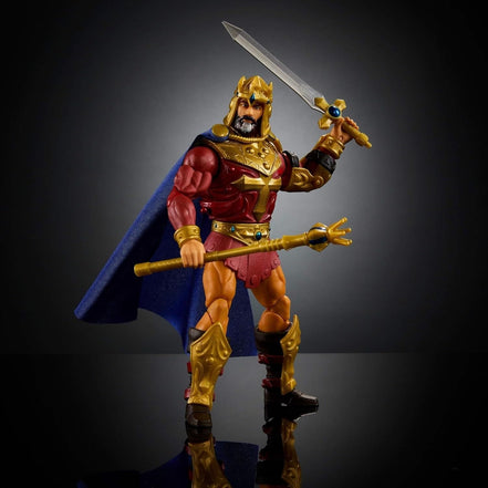 King Randor action figure ready for battle with sword and scepter
