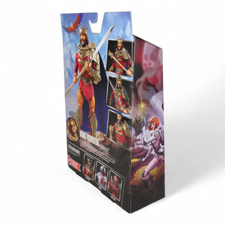 Side angle of King Randor action figure packaging