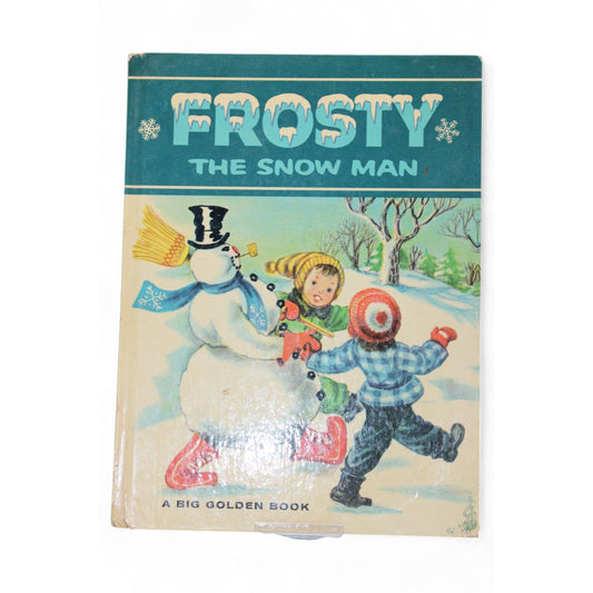 Frosty The Snow Man Vintage Big Golden Book 1951 Hardcover Classic Childrens Storybook