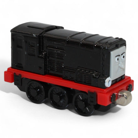 Side profile of Thomas & Friends Diesel engine toy, black and red