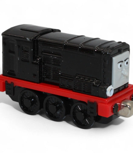 Side profile of Thomas & Friends Diesel engine toy, black and red