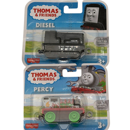 Thomas & Friends Diesel and Percy metal engines in packaging