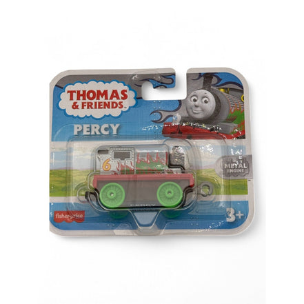 Close-up of Percy metal engine in packaging