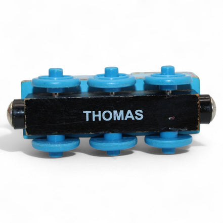 Thomas the Tank Engine wooden toy train with blue and black design
