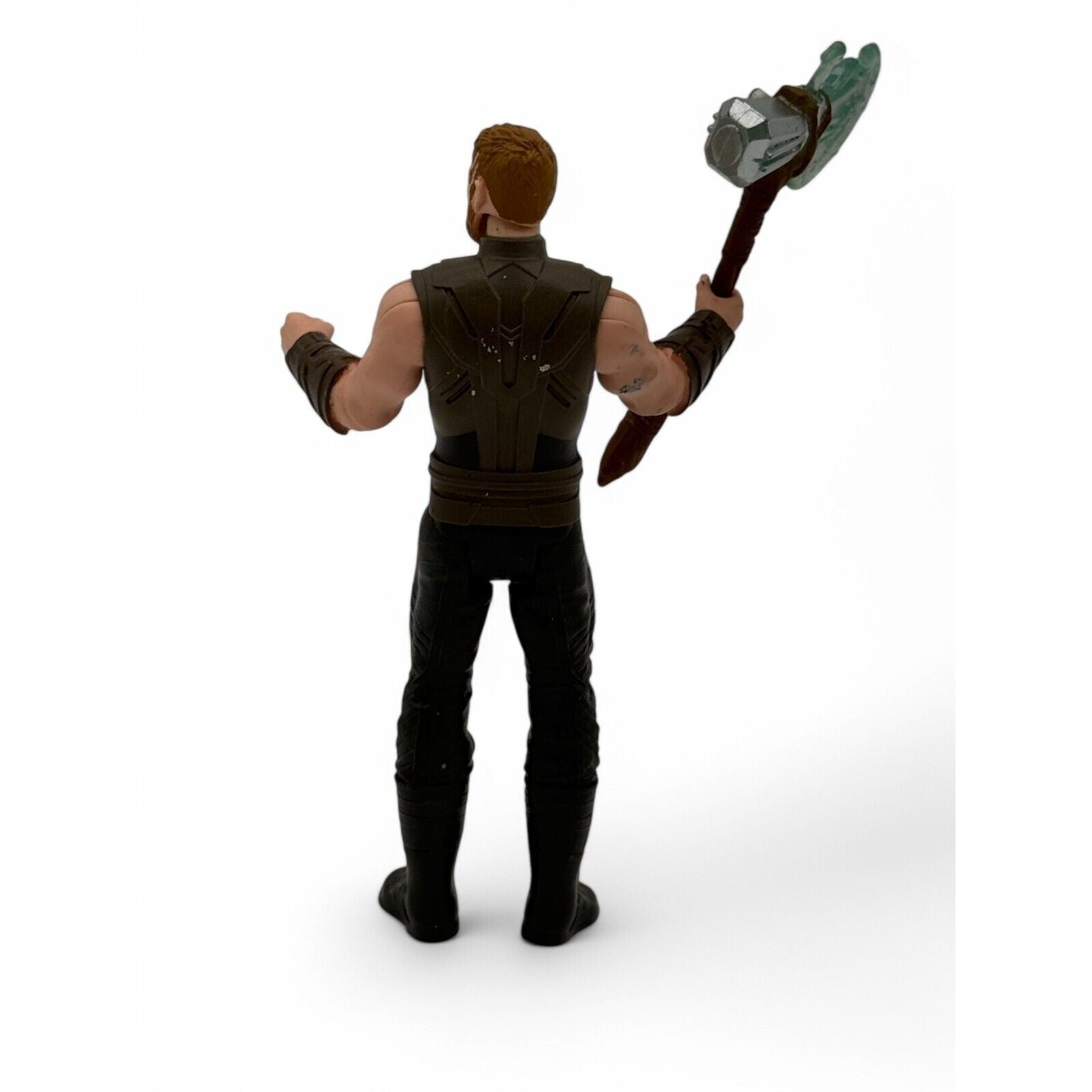 Back view of Thor action figure with Stormbreaker
