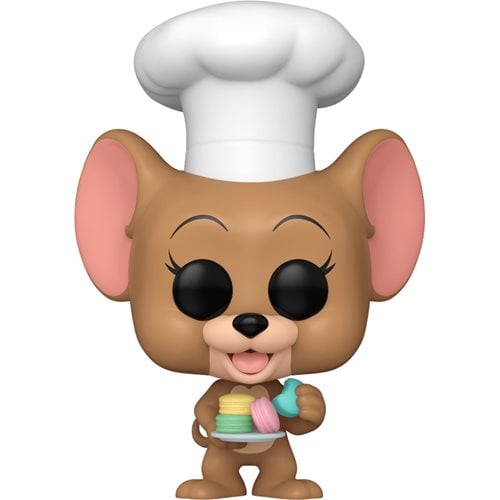 Tom and Jerry Funko Pop figures with Tom holding a clock and Jerry on a moon