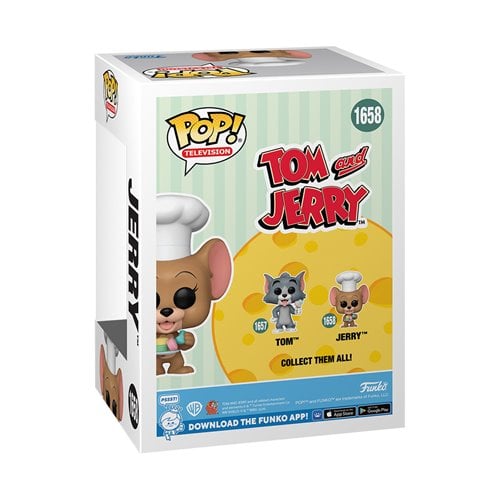 Tom and Jerry Funko Pop figures with Tom holding a clock and Jerry on a moon