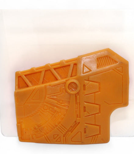 Orange plastic Transformer Armada Unicron shoulder cover replacement part
