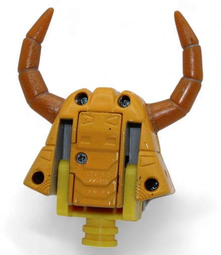 Back view of Transformers Armada Unicron headpiece replacement showing attachment points