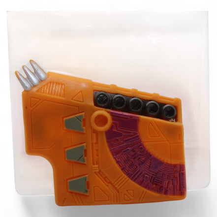Orange and purple Transformers Armada Unicron shoulder replacement part front view