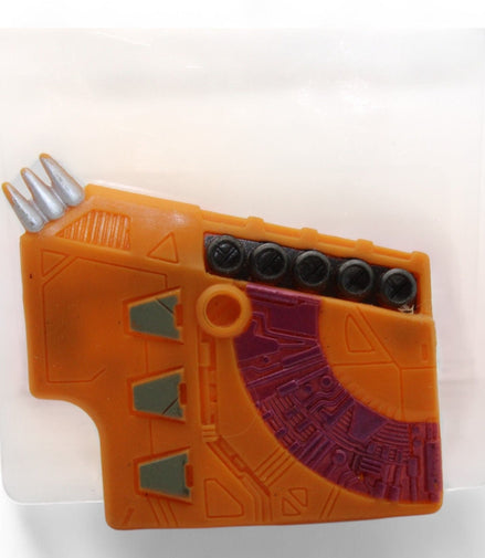 Orange and purple Transformers Armada Unicron shoulder replacement part front view
