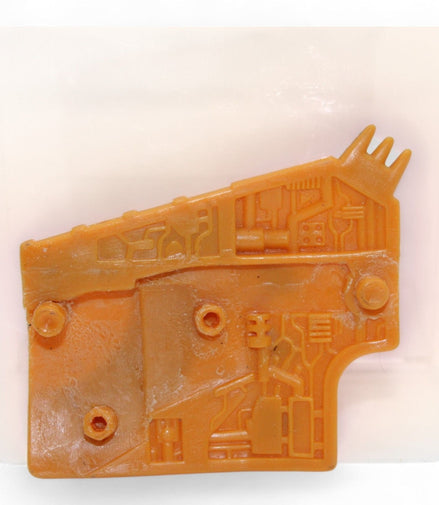 Orange and purple Transformers Armada Unicron shoulder replacement part back view