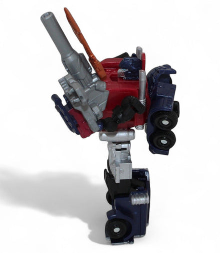 Transformers Dark of the Moon Battle Steel Optimus Prime action figure in robot mode, incomplete with no accessories
