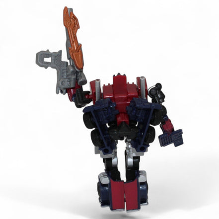 Transformers Dark of the Moon Battle Steel Optimus Prime action figure in robot mode, incomplete with no accessories
