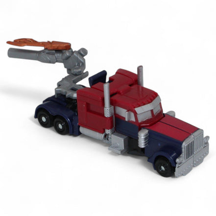 Transformers Dark of the Moon Battle Steel Optimus Prime action figure in robot mode, incomplete with no accessories
