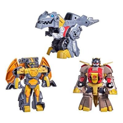Transformers Dinobot Adventures Grimlock, Predaking, and Snarl figures in packaging