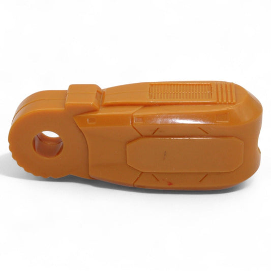 Transformers Unicron Armada right thigh replacement part in orange and white plastic