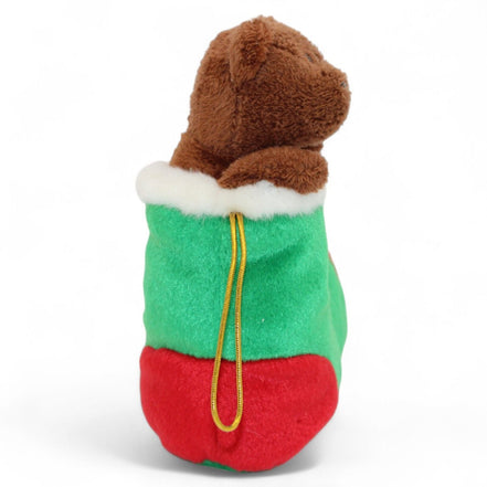 Close-up of Ty Beanie Babies tag on Holiday Bear