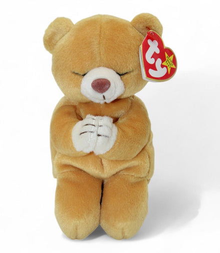 Ty Beanie Baby Hope praying bear plush toy from 1998, front view