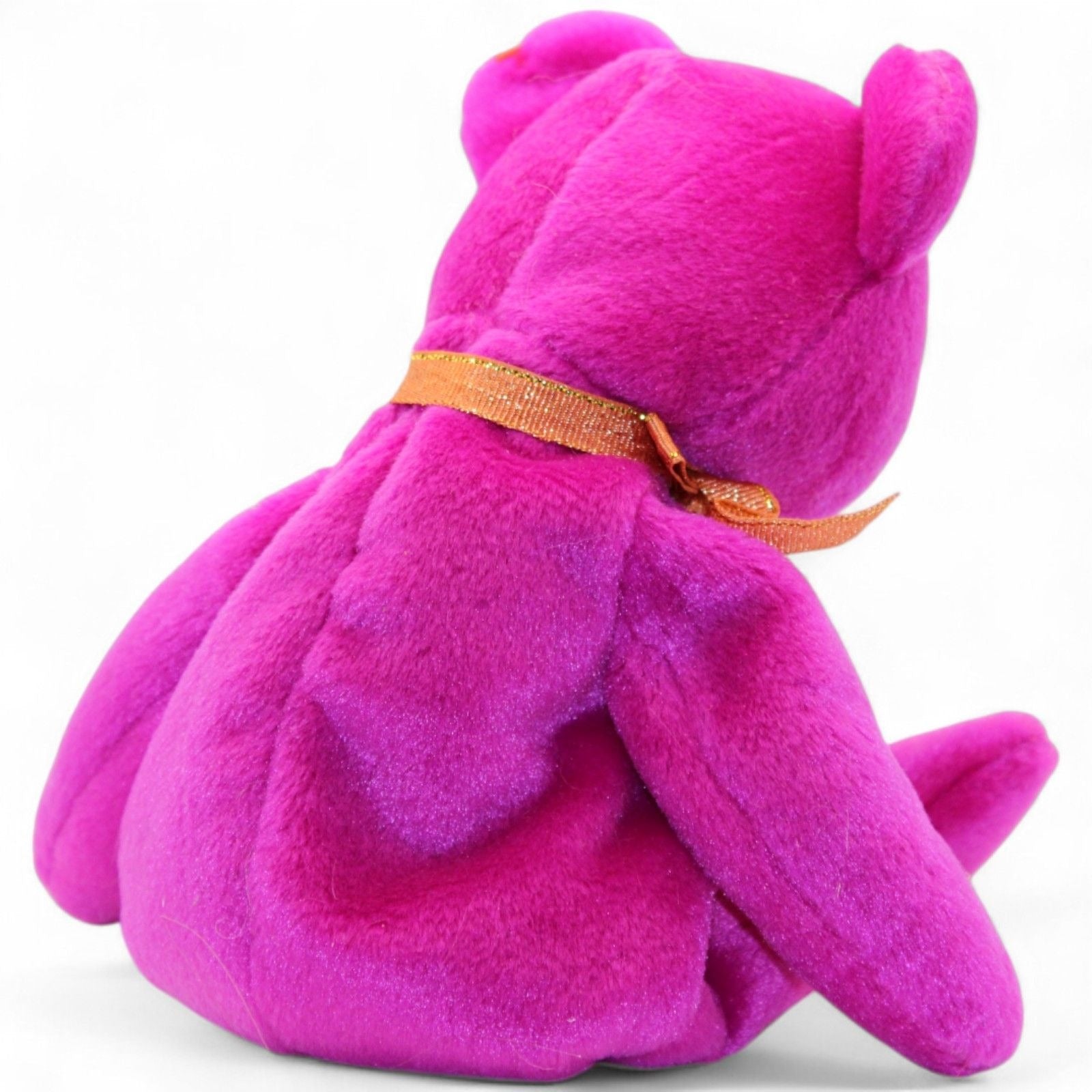 Close-up of Ty Beanie Baby tag on Millennium Bear 1999