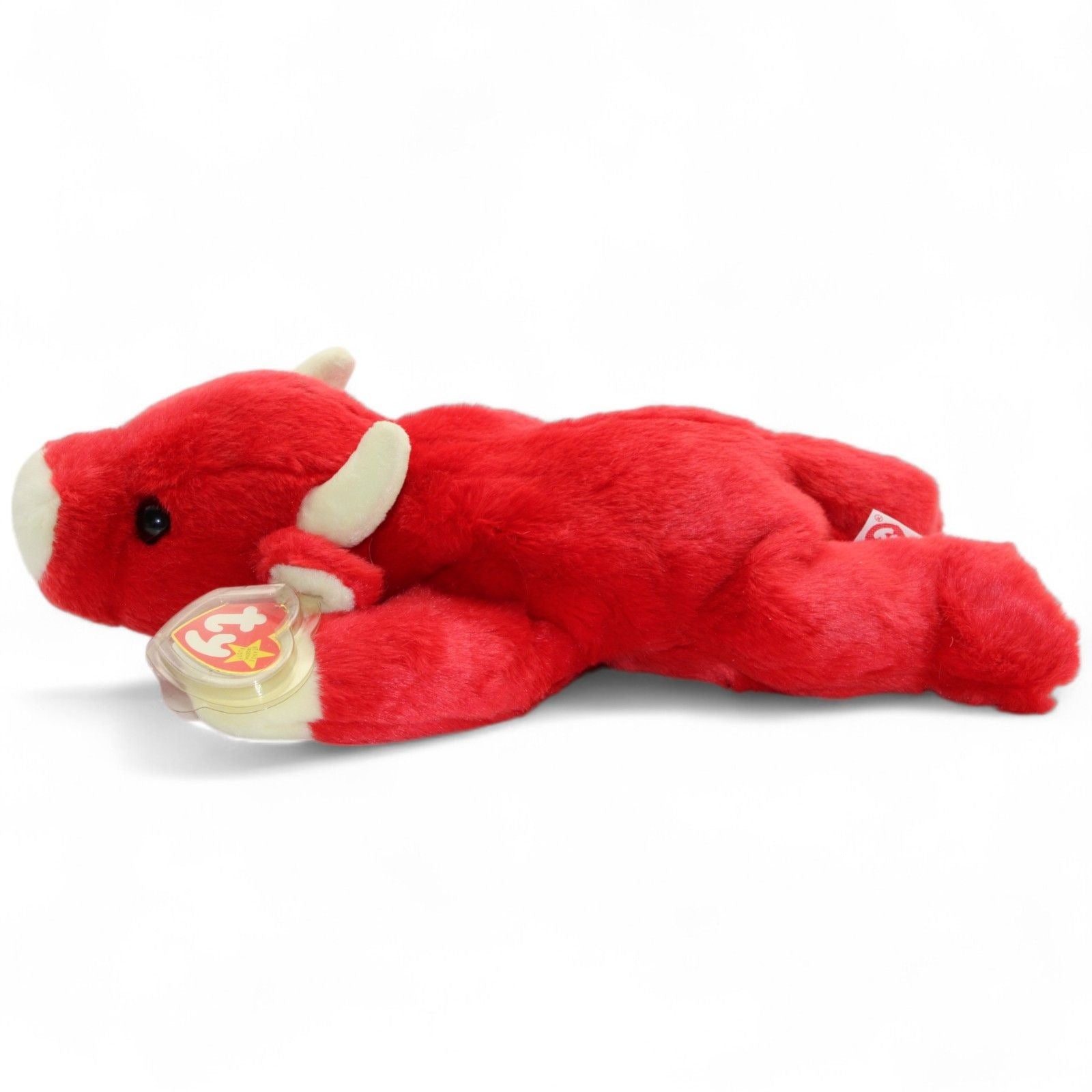 Back view of Ty Beanie Baby Snort The Bull plush