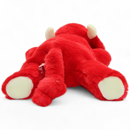 Ty Beanie Baby Snort The Bull plush toy with cream horns and hooves