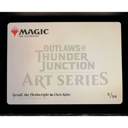 Magic The Gathering Art Series Geralf The Fleshwright Outlaws Thunder Junction 5/54 Chris Rahn