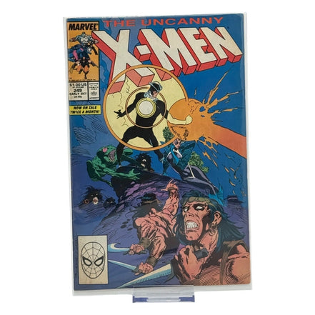 The Uncanny X-Men #249 comic book cover featuring Polaris and Havok with art by Jim Lee