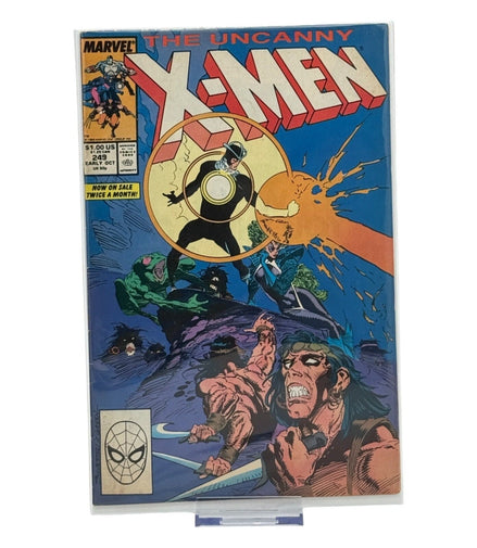 The Uncanny X-Men #249 comic book cover featuring Polaris and Havok with art by Jim Lee