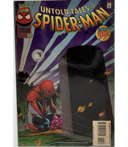 Cover of Untold Tales of Spider-Man Issue #5 featuring Spider-Man in a dramatic scene