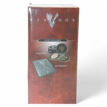 Vikings travel flask box with collectible design
