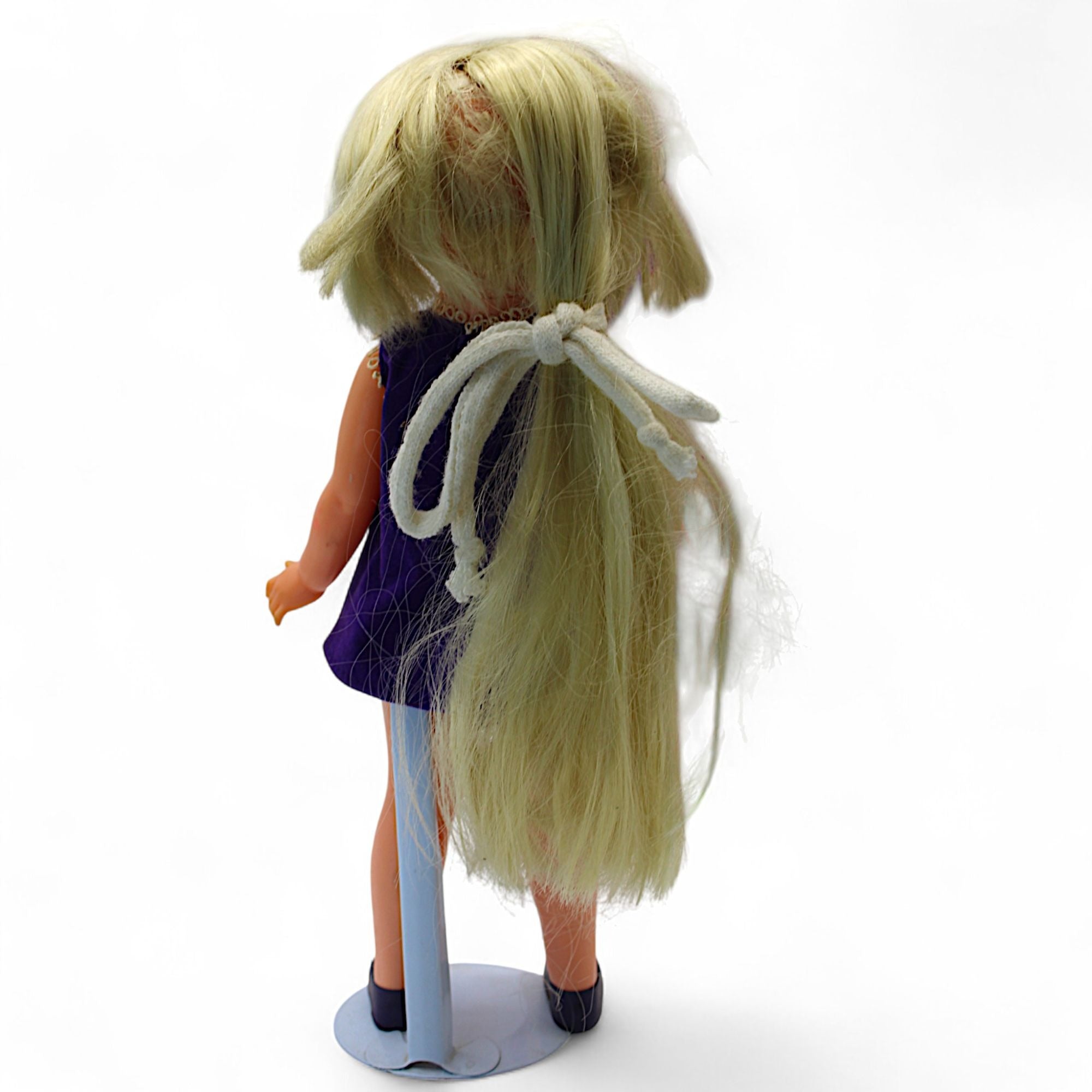Vintage 1970s Ideal Velvet Doll with Blonde Hair & Purple DressIdealDoll1970s toyantique toyblonde doll3