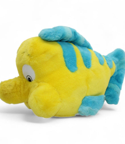 Vintage 1991 Disney Flounder Plush Toy by Tyco - Yellow & Blue - Flip Side CollectiblesPlushTyco