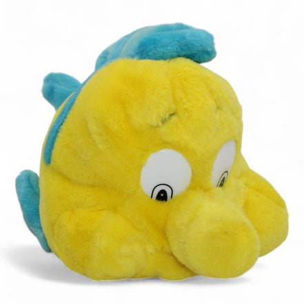 Vintage 1991 Disney Flounder Plush Toy by Tyco - Yellow & Blue - Flip Side CollectiblesPlushTyco