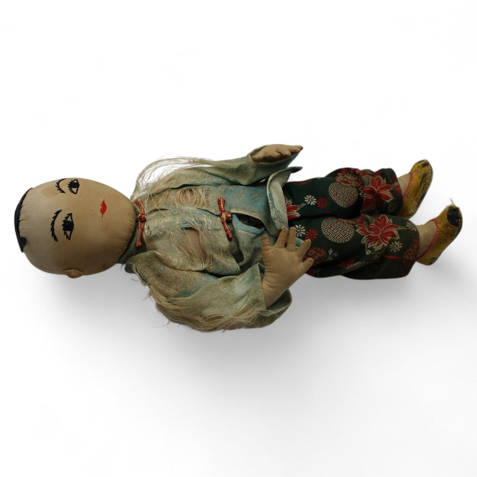 Vintage Asian Cloth Doll with Embroidered Silk Outfit – vintage dollUnknownDollantique dollAsian cloth dollcollector's item9