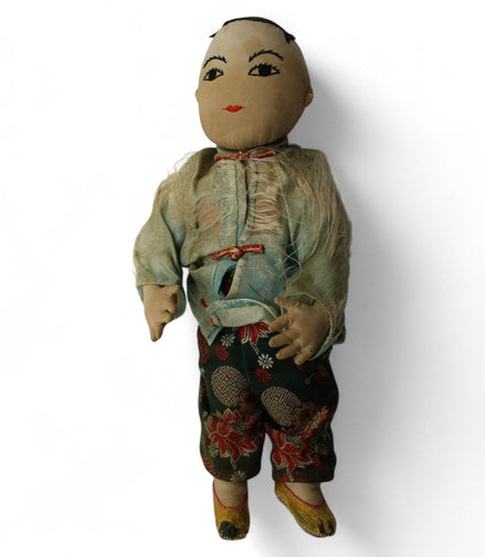 Vintage Asian Cloth Doll with Embroidered Silk Outfit – vintage dollUnknownDollantique dollAsian cloth dollcollector's item1
