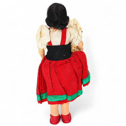 Vintage Italian Souvenir Doll in Traditional Dress with BasketFlorenceDollcultural heritagedecorative pieceeuropean folk art3