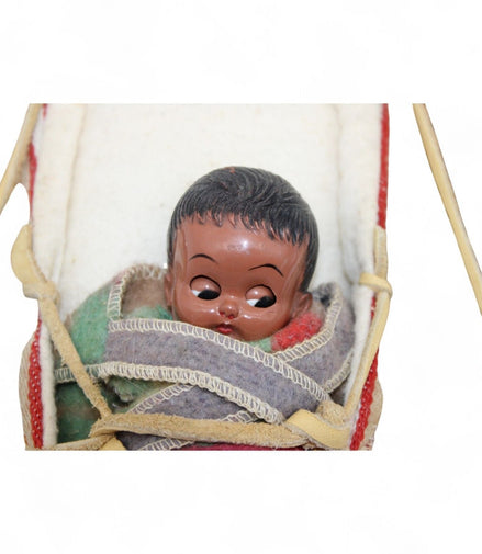 Vintage Native American Style Doll Cradleboard Baby Toy Southwest DecorFlip Side CollectiblesDollbabycollectorcradleboard2