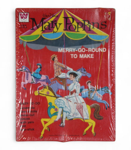 Vintage Walt Disney Mary Poppins Merry - Go - Round Craft Kit Ages 5 - 10 - Flip Side CollectiblesToysWhitman