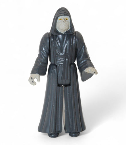 Vintage 1984 Kenner Star Wars Emperor Palpatine action figure with gray cloak