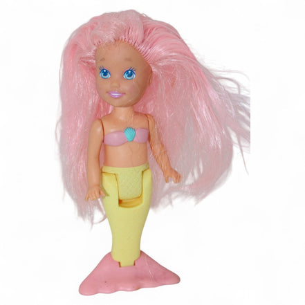 Vintage Playskool My Pretty Mermaid doll with pink hair and yellow tail