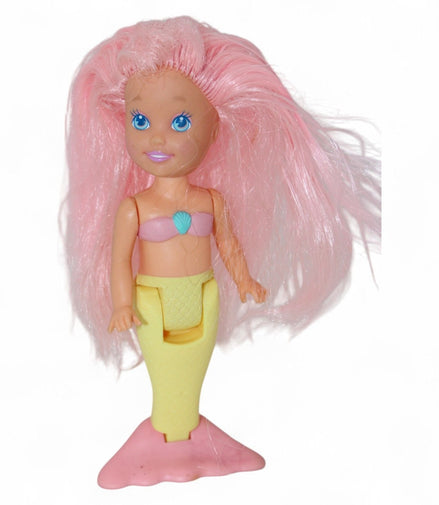 Vintage Playskool My Pretty Mermaid doll with pink hair and yellow tail