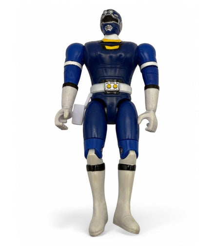 Vintage 1997 Power Rangers Turbo Blue Ranger action figure front view