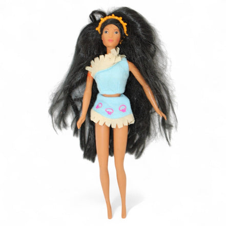 Vintage 90s Pocahontas Barbie Doll by Mattel in original outfit
