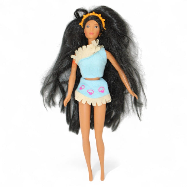 Vintage 90s Pocahontas Barbie Doll by Mattel in original outfit