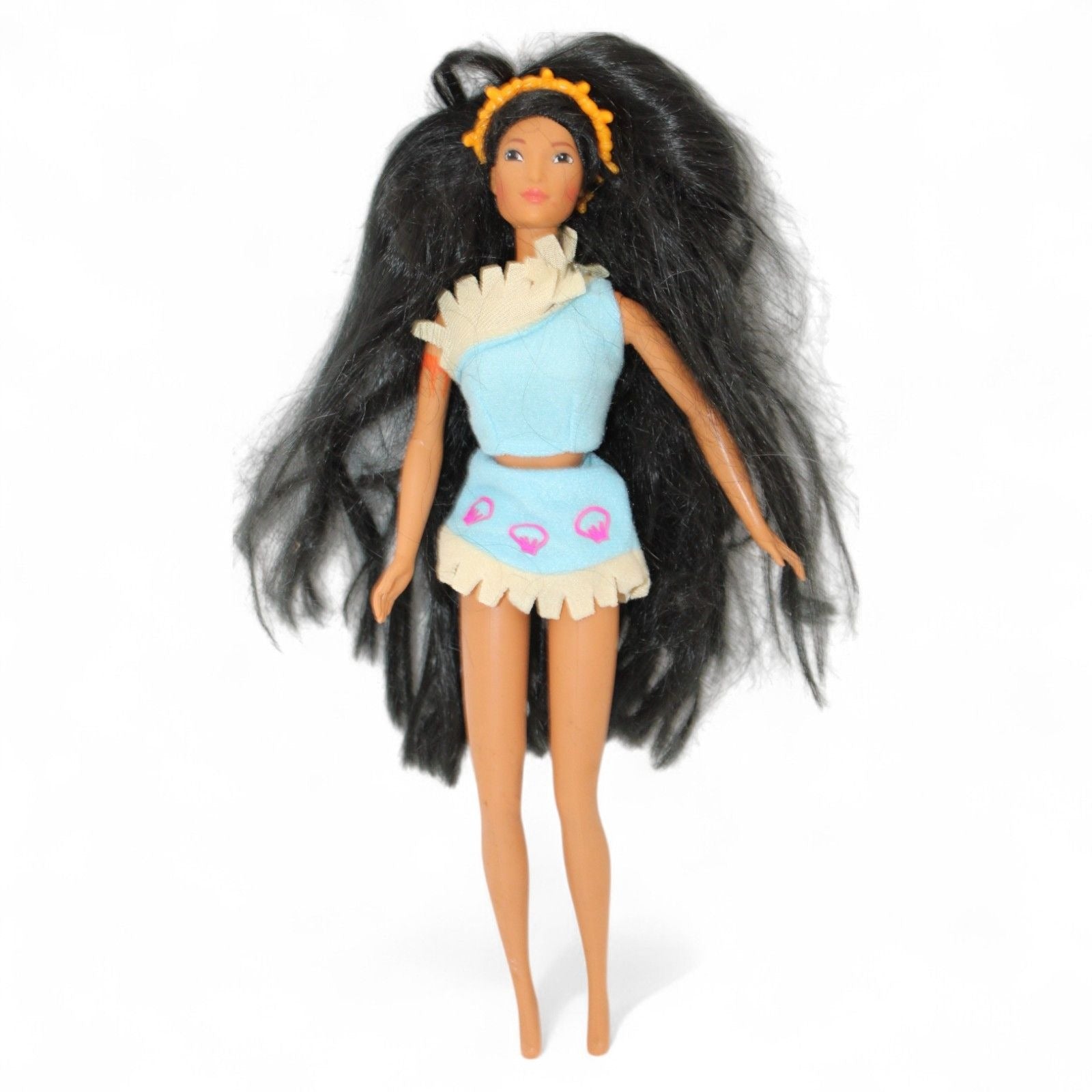 Vintage 90s Pocahontas Barbie Doll by Mattel in original outfit